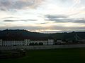 Schweiz, Hochebene Zürichsee, Kloster Einsiedeln und Schanzen Einsiedeln