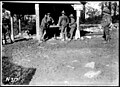 Makeshift regimental canteen near the Selle, 1917