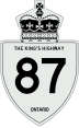 King's Highway 87 marker