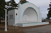 Lamp post and band shell