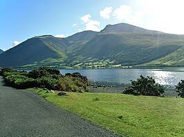 Scafell Pike gezien vanaf Wast Water