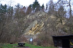 Steinbruch an der Glückaufhalle Salzgitter-Gebhardshagen, Geotop 3928/89