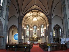 Interior, looking east