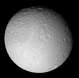 Saturnmond Tethys, aufgenommen von der Raumsonde Cassini