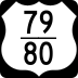 U.S. Highway 79-80 marker