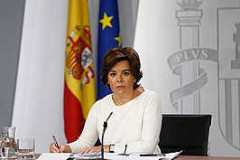 Sáenz de Santamaría in 2018