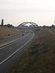 Wiadukt kolejowy nad A39 w okolicy Schandelah (gmina Cremlingen)