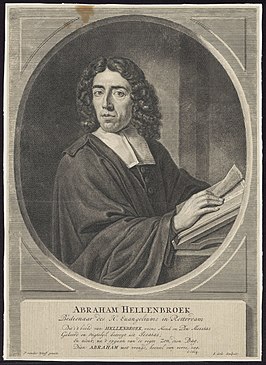 Een kopergravure van Abraham Hellenbroek, omstreeks 1710 gemaakt door Jacob Golé