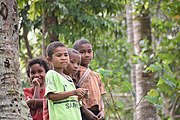 Groep kinderen, district Nunbena.