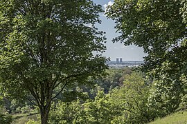 Blick zum Schweinfurter Hafengebiet