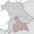 Lage der Stadt Rosenheim in Bayern