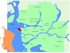 Lage in der Region Metro Vancouver