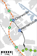 Strecke nach Chorweiler