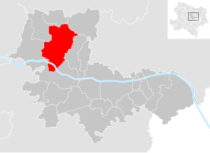 Lage der Gemeinde Kirchberg am Wagram im Bezirk Tulln (anklickbare Karte)