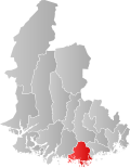 Kart over Mandal Tidligere norsk kommune