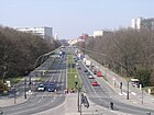 Altonaer Straße von der Siegessäule aus gesehen