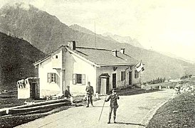Grenzübergang Österreich / Italien auf dem Tonalepass im Jahre 1902