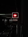 Ankara Metrosu Bilkent istasyonunda bulunan kırmızı sinyal