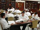 Chavrusas learning in the Carteret beis medrash