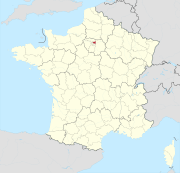 Lage des Departements Seine-Saint-Denis in Frankreich