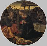 Anbetung des Kindes (Domenico Ghirlandaio, zweite Hälfte des 15. Jahrhunderts)