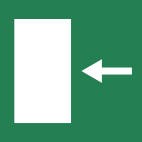 EEC Safety Sign 1977 - Emergency Exit - To Left