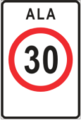 Speed limit zone