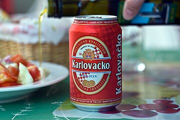 A can of Karlovačko beer