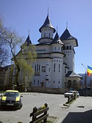 Orthodox church in Gura Humorului, Romania