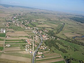 Sântionlunca. Vedere aeriană.