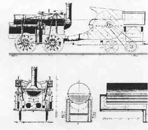 Planskizze einer Lokomotive von Marc Seguin (1829)