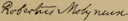 Signature of Robert Molyneux