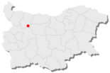 Karte von Bulgarien, Position von Karasch hervorgehoben