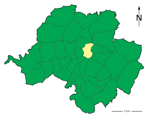 Lage des Stadtteils Chemnitz-Zentrum in Chemnitz (anklickbare Karte)