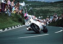 Steve Hislop (Norton NRS 588) in 1992 bij Creg-ny-Baa. Hij werd tweede in de Formula One TT