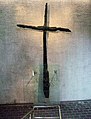 Charred cross in Coventry Cathedral