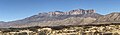 Shumard Peak centered, Guadalupe Peak to right. From West.