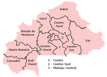 Διοικητικές περιοχές της Μπουρκίνα Φάσο