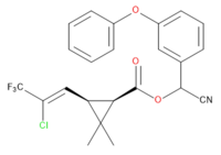 Structuurformule van cyhalothrine