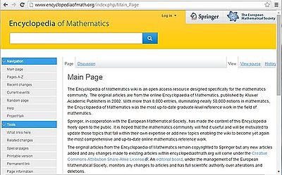Encyclopedia of Mathematics snap shot