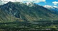 Northwest aspect of Mahogany Mountain rises above the city of Alpine, Utah