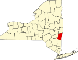 Karte von Columbia County innerhalb von New York