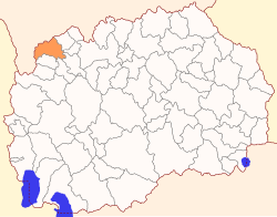 Location of Municipality of Tetovo