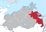 Lage des Landkreises in Mecklenburg-Vorpommern