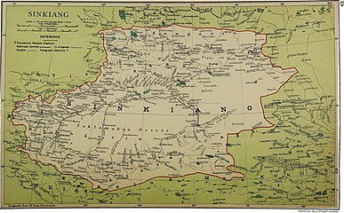 Map including Zerafshan R. and Raskem daria (1917)