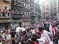 Pamplona - San Fermin Festivalinde boğa koşturulan sokak