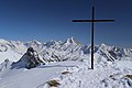 Blick nach Osten vom Torrenthorn, mit Bietschhorn, Aletschhorn und Finsteraarhorn