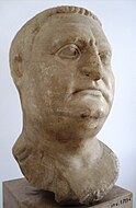 Head labelled as Vitellius in the Bardo National Museum, Tunisia. The identification has been generally accepted.[53][54][55]