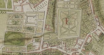 Plan Nanteuils mit Schloss und Gemüsegarten, Ende des 17. Jahrhunderts