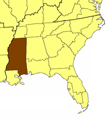 Location of the Diocese of Mississippi